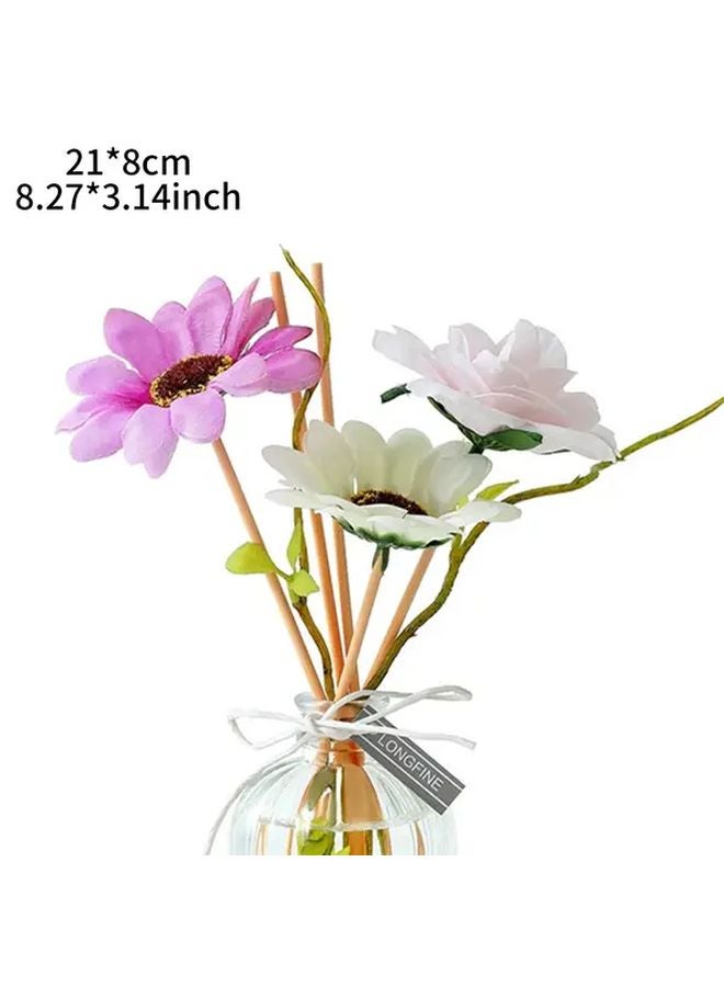 Ono Kiku Scented Artificial Flower Arrangement Kit With Vase For Home Office Decor - Image 3